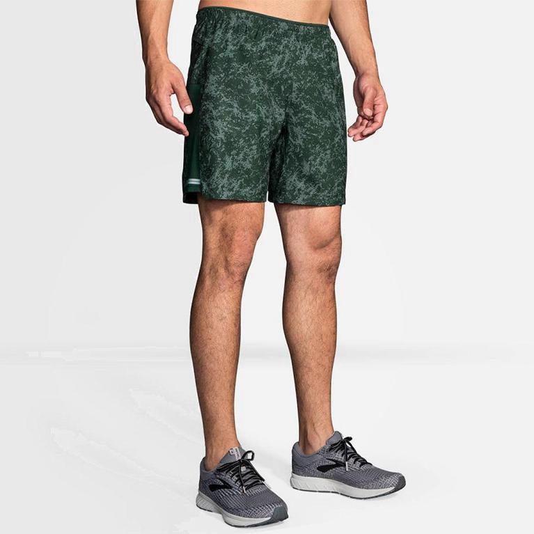 Brooks Sherpa 7 2-In-1 Hombre Pantalones Cortos - Verdes (4135TWSEB)